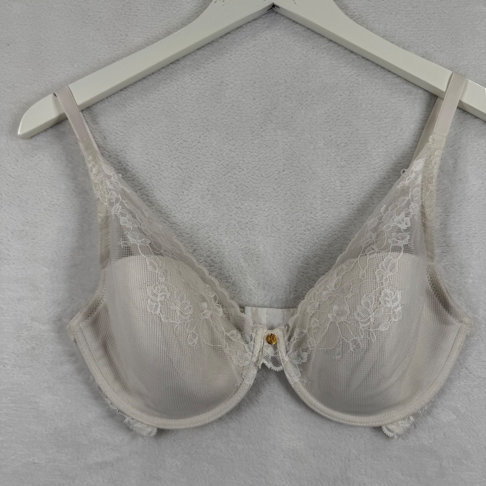 Natori Women Ivory Floral Lace Full Coverage Underwire‎ Bra 32DDD 721191